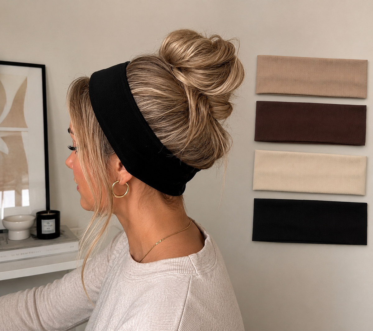 VioraStudio™ Wide Elastic Headbands (4 PC)
